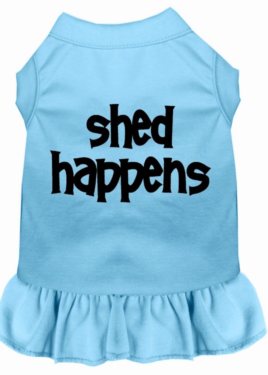 Shed Happens Screen Print Dress Baby Blue XXL